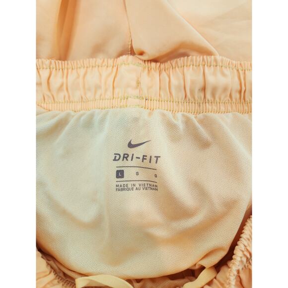 Nike Dri-FIT Tempo Running Shorts L Yellow Lightweight 3”‎ Inseam Activewear - Picture 4 of 5